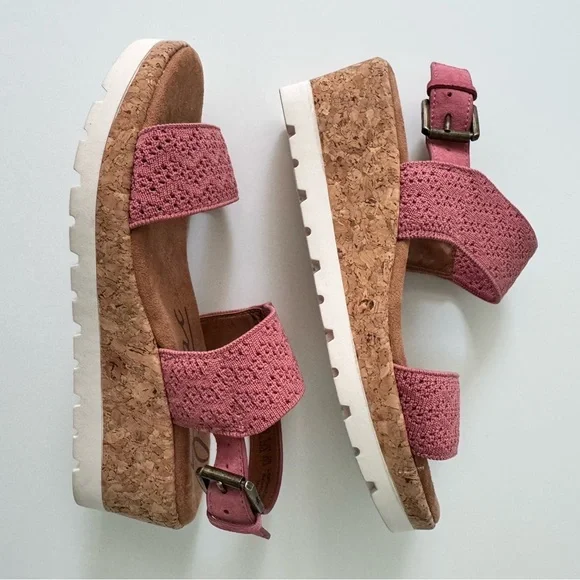 Zodiac Oceana Wedge Sandals with Leather and Fabric Woven Straps - Picture 6 of 7